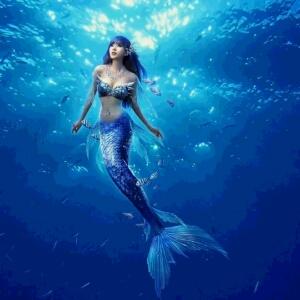 画美人鱼公主 简单图片