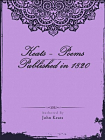Keats – Poems Published in 1820
